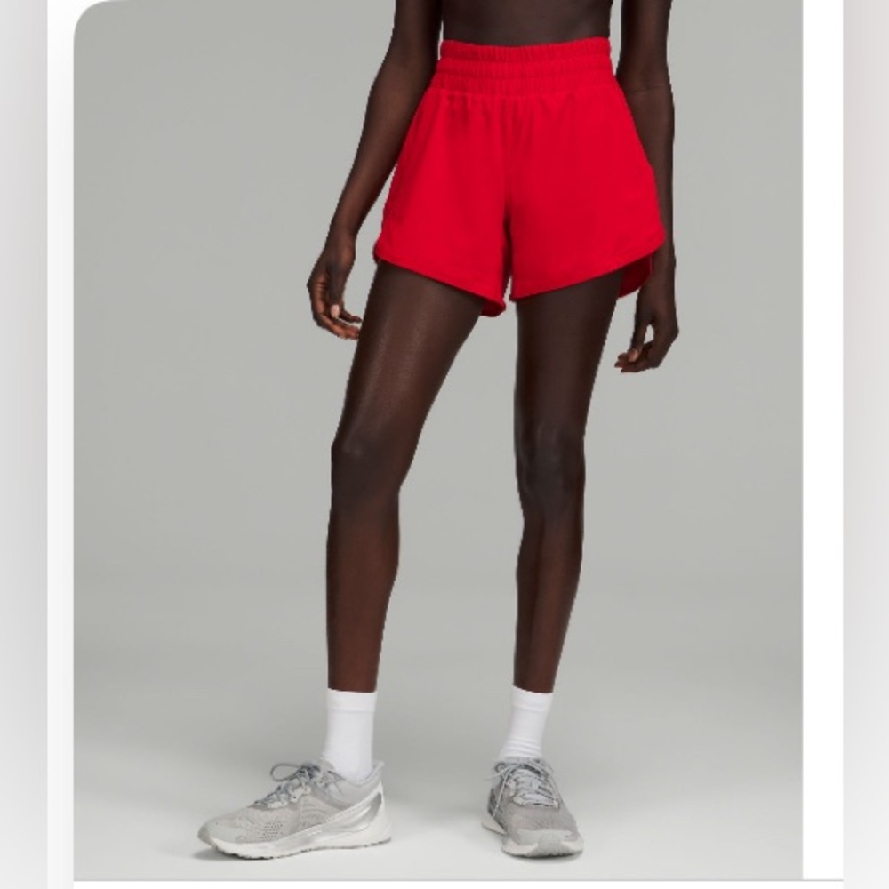 Lululemon Track That Mid Rise Shorts Size 6 Dark Red